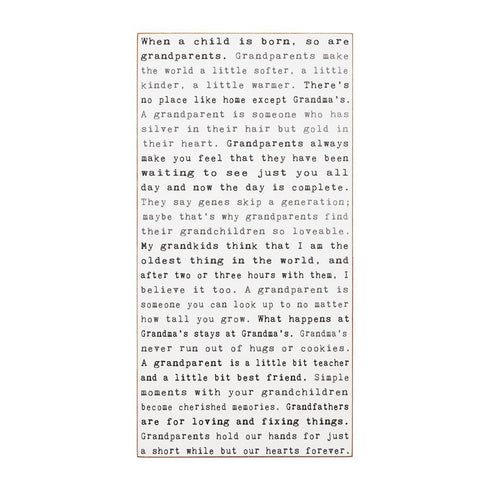 Grandparents Typewriter Sign